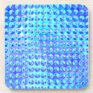 Nubby Blue Glass Coaster