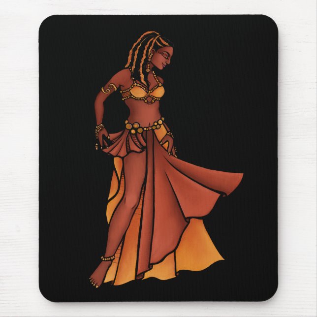Nubian Belly Dancer Goddess  Mouse Mat (Front)