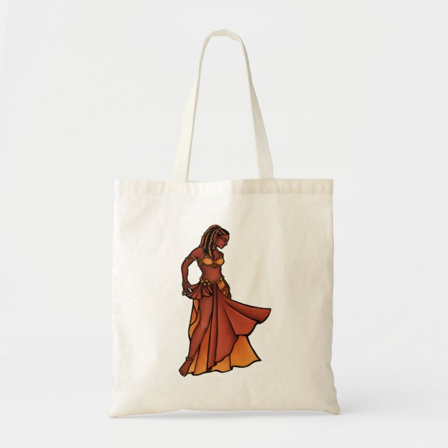 Nubian Belly Dancer Goddess Tote Bag (Front)