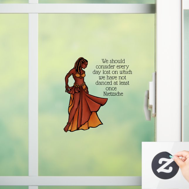 Nubian Belly Dancer Goddess Window Cling (Home)