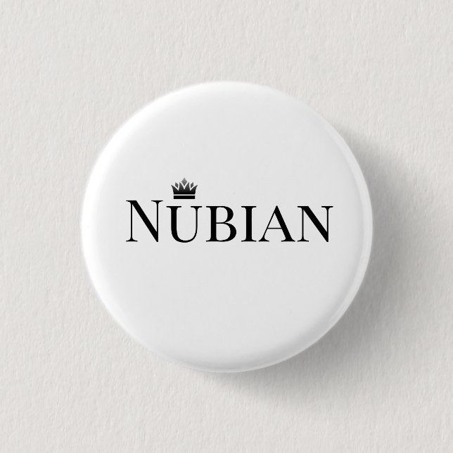 Nubian Button Black and White (Front)