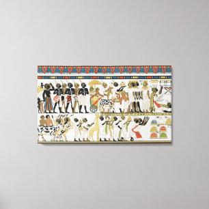 Nubian chiefs bringing presents canvas print