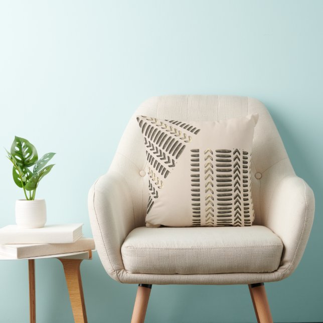 Nubian Geometric Kuba Cloth Prints Cushion (Chair)