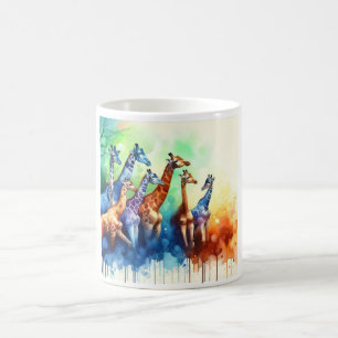 Nubian Giraffes AREF2202 - Watercolor Coffee Mug