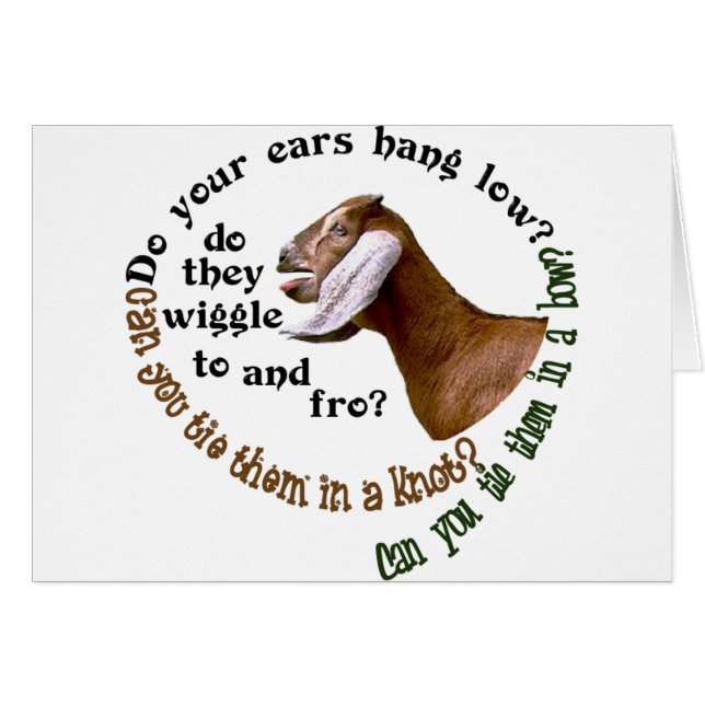 NUBIAN GOAT - DO YOUR EARS HANG LOW? (Front Horizontal)