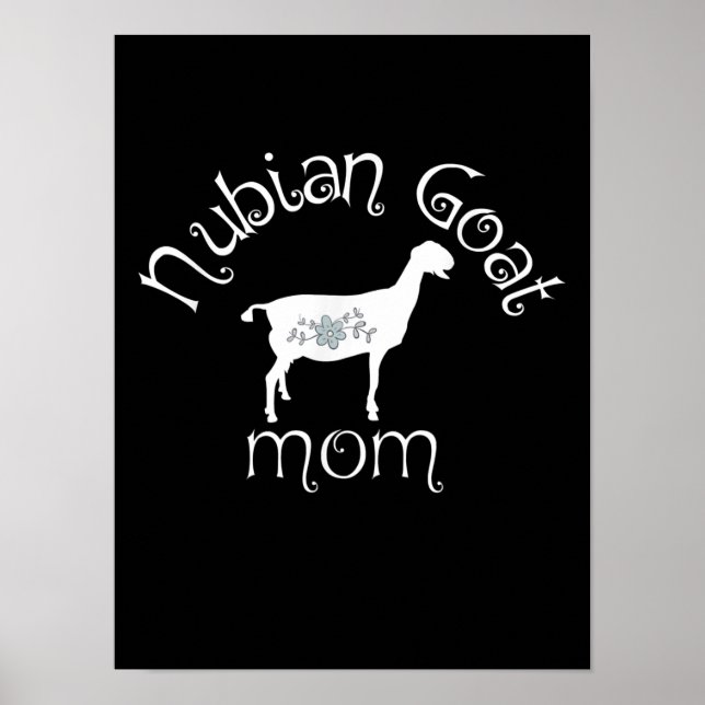 Nubian Goat Mum Gift Poster (Front)