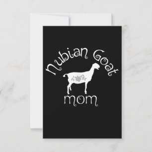 Nubian Goat Mum Gift RSVP Card
