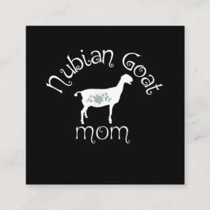 Nubian Goat Mum Gift Square Business Card