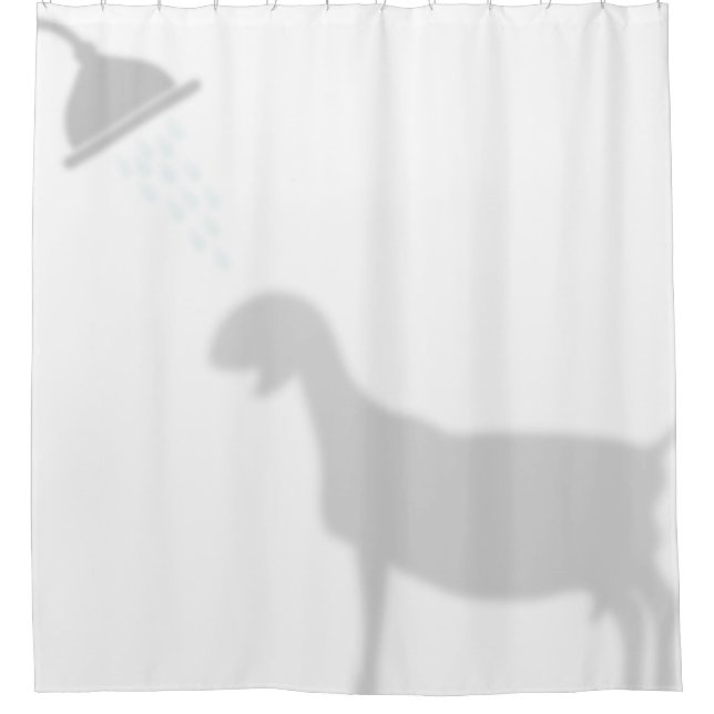 Nubian Goat Shadow Silhouette Shadow Buddies Shower Curtain (Front)