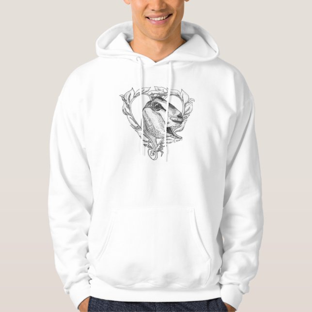 Nubian Head in Heart Hoodie (Front)