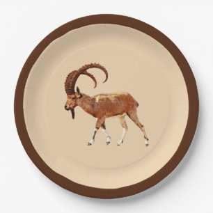 Nubian Ibex - Ein Gedi Paper Plate