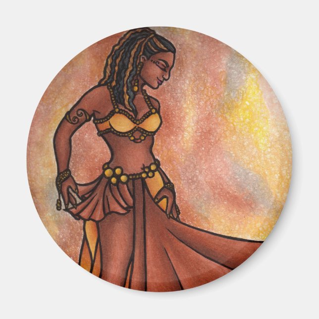Nubian Sister Belly Dancer Magnet (Front)