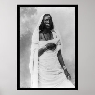 Nubian Woman Africa 1920 Poster