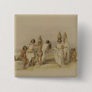 Nubian Women at Kortie on the Nile, from "Egypt an 15 Cm Square Badge