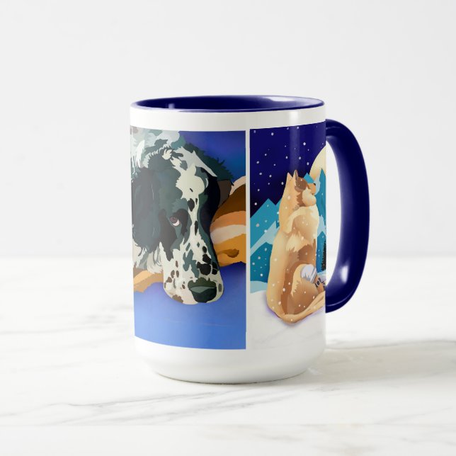 NUBZ AND THE PACK mug with Bailey and Winston (Front Right)