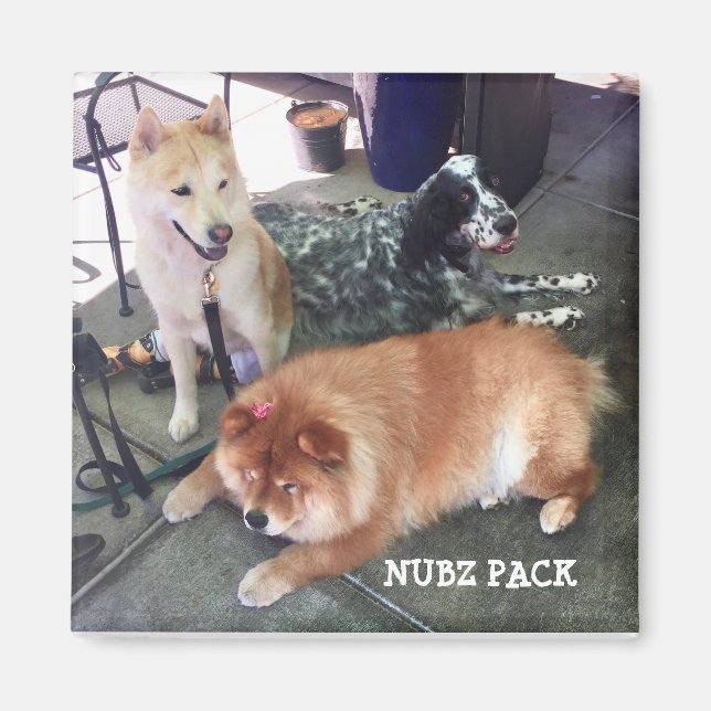 NUBZ NATION Magnet.   Square Magnet (Front)