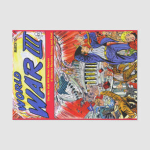 Nuclear Attack Vintage Comics Tissue Paper