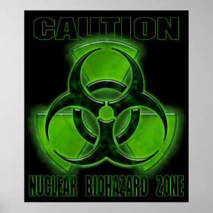 Nuclear Biohazard Caution Sign