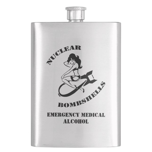 Nuclear Bombshells Medical Alcohol Flask (Front)