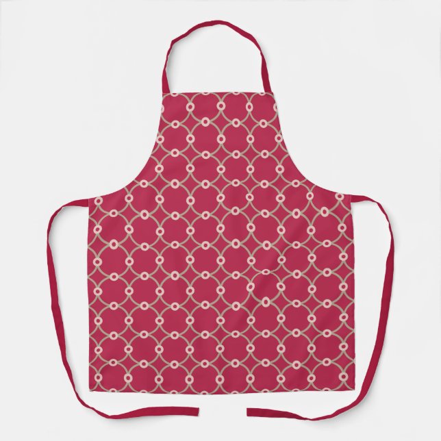 Nuclear Connectivity - magenta - seamless pattern. Apron (Front)