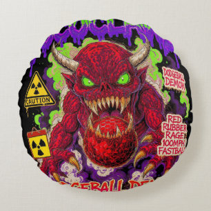Nuclear Crunch - Cheese Apocalypse Mutant Snack Round Cushion