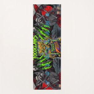 Nuclear Crunch Mutant & Zombie Skeleton Dark Fan Yoga Mat