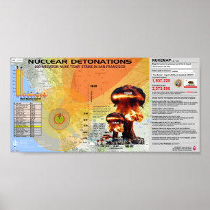 Nuclear Detonations - San Francisco Poster