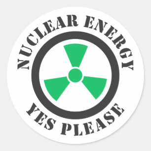 Nuclear Energy, Yes Please, Nuclear Power Invitati Classic Round Sticker