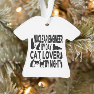 Nuclear Engineer Cat Lover Ornament