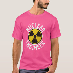 Nuclear Engineer Design Radiation Symbol Graphic T-Shirt