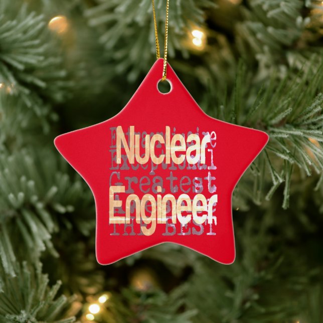 Nuclear Engineer Extraordinaire Ceramic Tree Decoration (Tree)