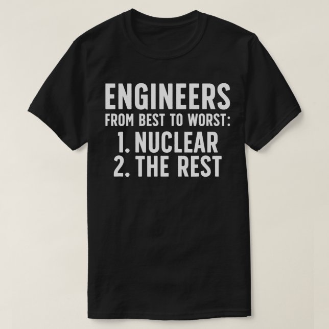 Nuclear Engineer Funny Nuclear Engineering  T-Shirt (Design Front)