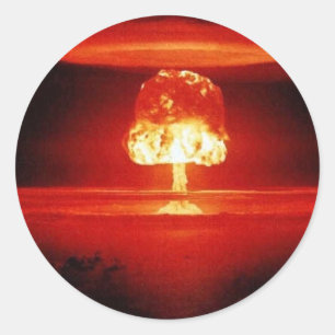 nuclear-explosion classic round sticker