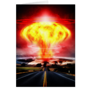 Nuclear explosion mushroom cloud illustration
