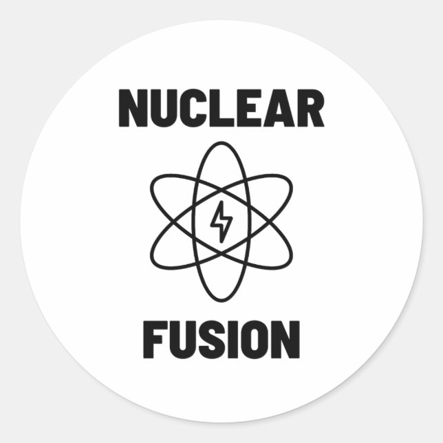 Nuclear Fusion Atom Classic Round Sticker (Front)