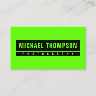 Nuclear green and black simple business card