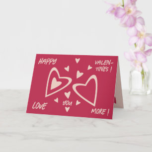Nuclear Hearts - magenta - Happy Valentines! Card