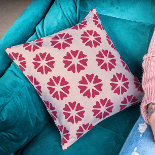 Nuclear Hearts - magenta red - seamless pattern. Cushion