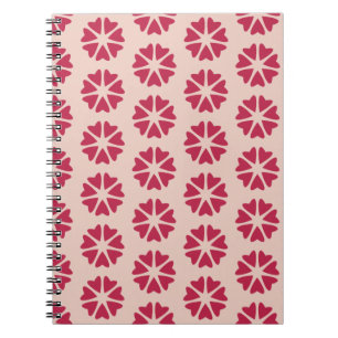 Nuclear Hearts - magenta red - seamless pattern. Notebook