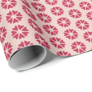 Nuclear Hearts - magenta red - seamless pattern.  Wrapping Paper