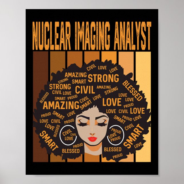 Nuclear Imaging Analyst Powerful Black History Mon Poster (Front)