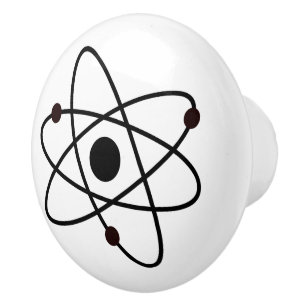 Nuclear MCM Modern Abstract Atomic Art Modernism Ceramic Knob