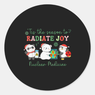 Nuclear Medicine Tech Christmas Holiday Radiology Classic Round Sticker