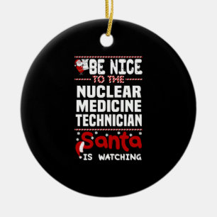 Nuclear Medicine Technician Ceramic Tree Decoration