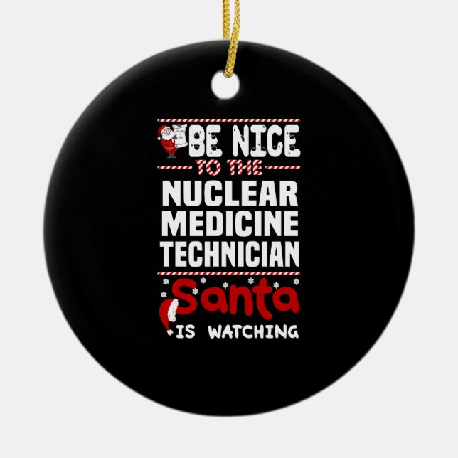 Nuclear Medicine Technician Ceramic Tree Decoration (Front)