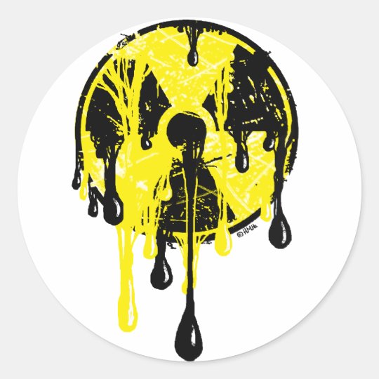 Nuclear meltdown classic round sticker