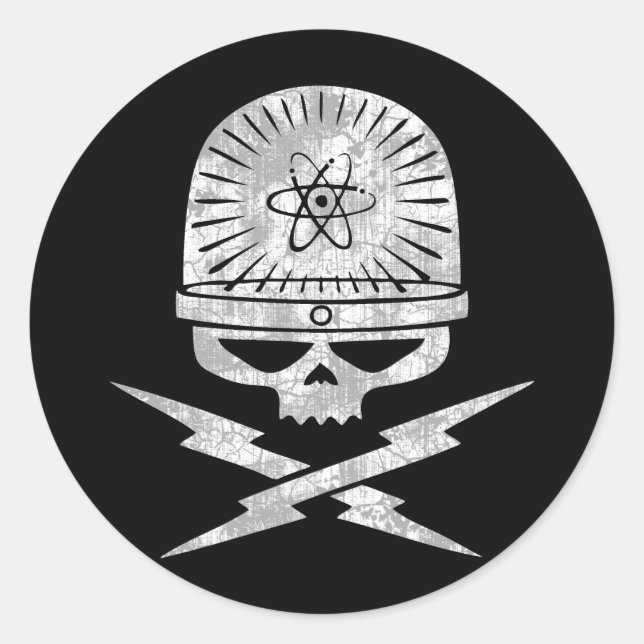 Nuclear Pirate Classic Round Sticker (Front)