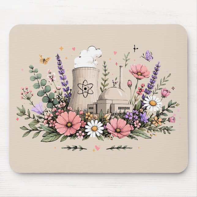 Nuclear Power Blossoms Mouse Mat (Front)