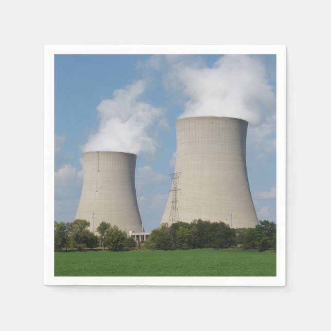 Nuclear Power Plant Cooling Towers Napkin (Front)