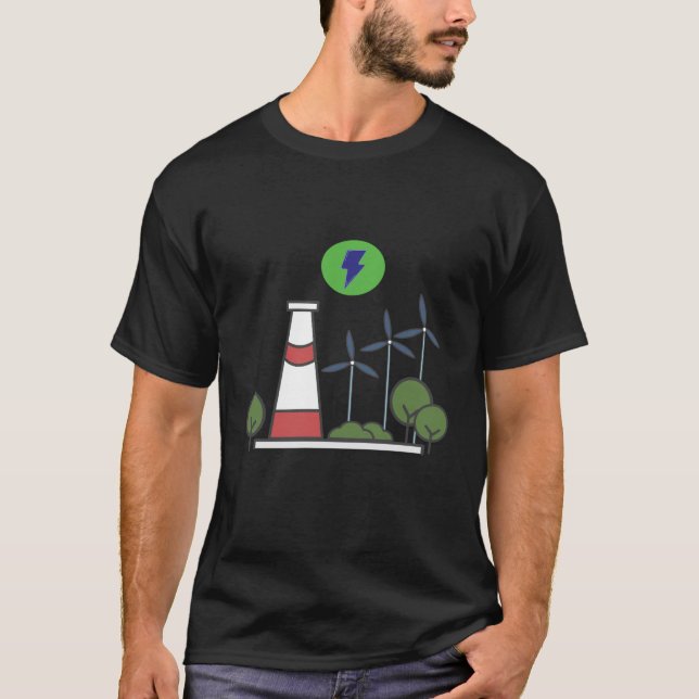 Nuclear power plant design T-Shirt (Front)
